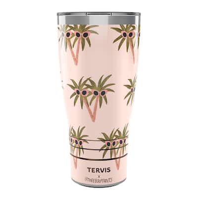 Tervis Traveler Bouffants and Broken Hearts Peeping Palm Parade Triple Walled Insulated Tumbler Travel 30oz, Stainless Steel