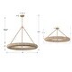 preview thumbnail 7 of 5, Oakley 1 Light Soft Gold Chandelier - 32"W x 3.5"H x 32"D