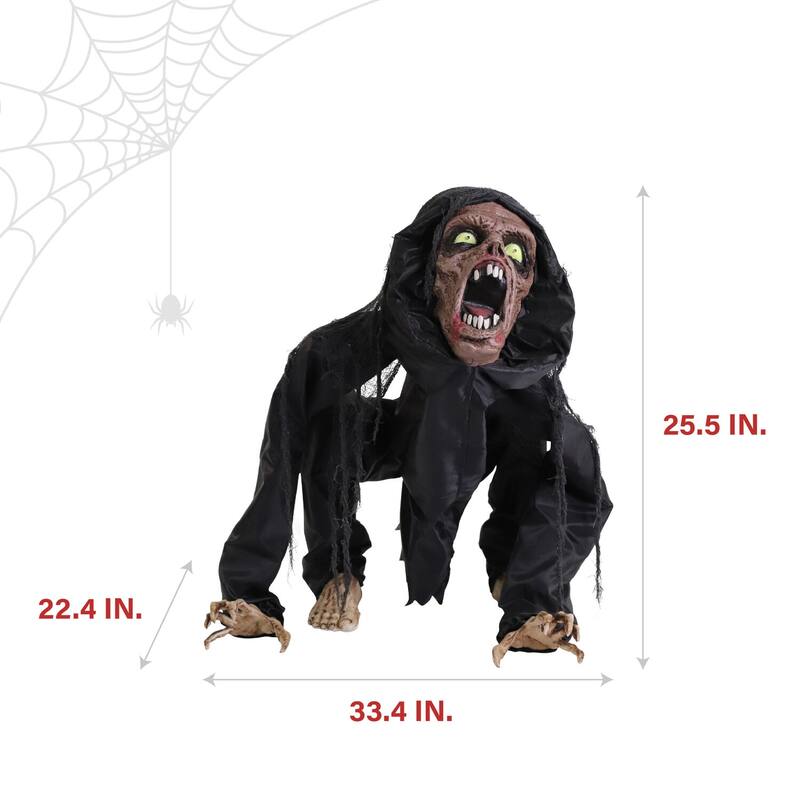 Haunted Hill Farm 3.7-ft. Animatronic Zombie Halloween Decoration