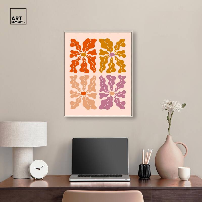 Four Flowers Poster Canvas by Art Remedy