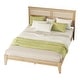 preview thumbnail 3 of 10, Modern Queen Size Wooden Platform Bed with Rattan Headboard