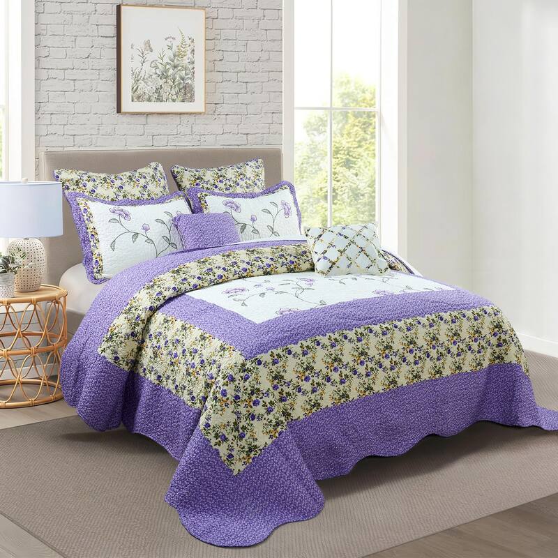Serenta Oversized Saigon 7 Piece Bedspread Set, Queen and King