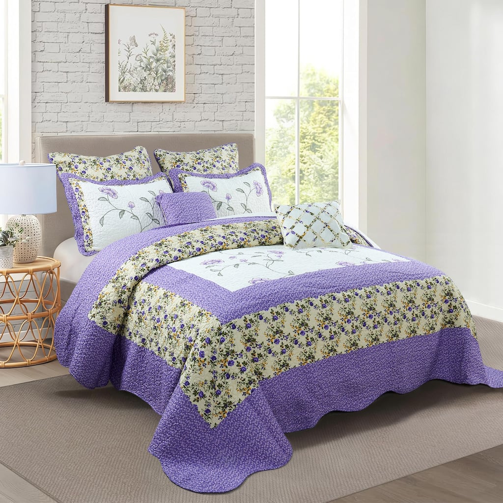 Serenta Oversized Saigon 7 Piece Bedspread Set, Queen and King
