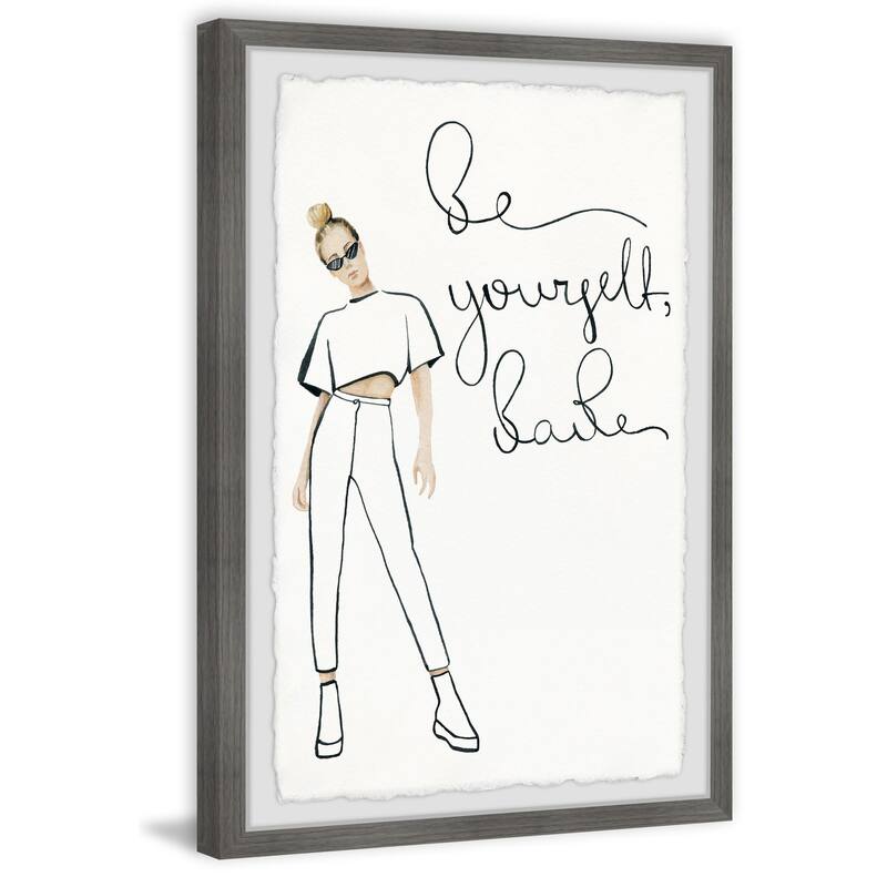 Be Yourself Babe III Framed Wall Art, Elegant Home Touch - Sophisticated Artwork for Refined Décor