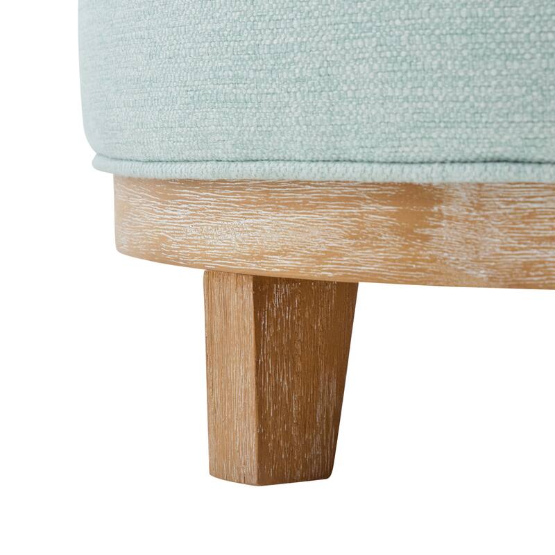 Christopher Knight Home - Modern Fabric Storage Ottoman with Wooden Legs