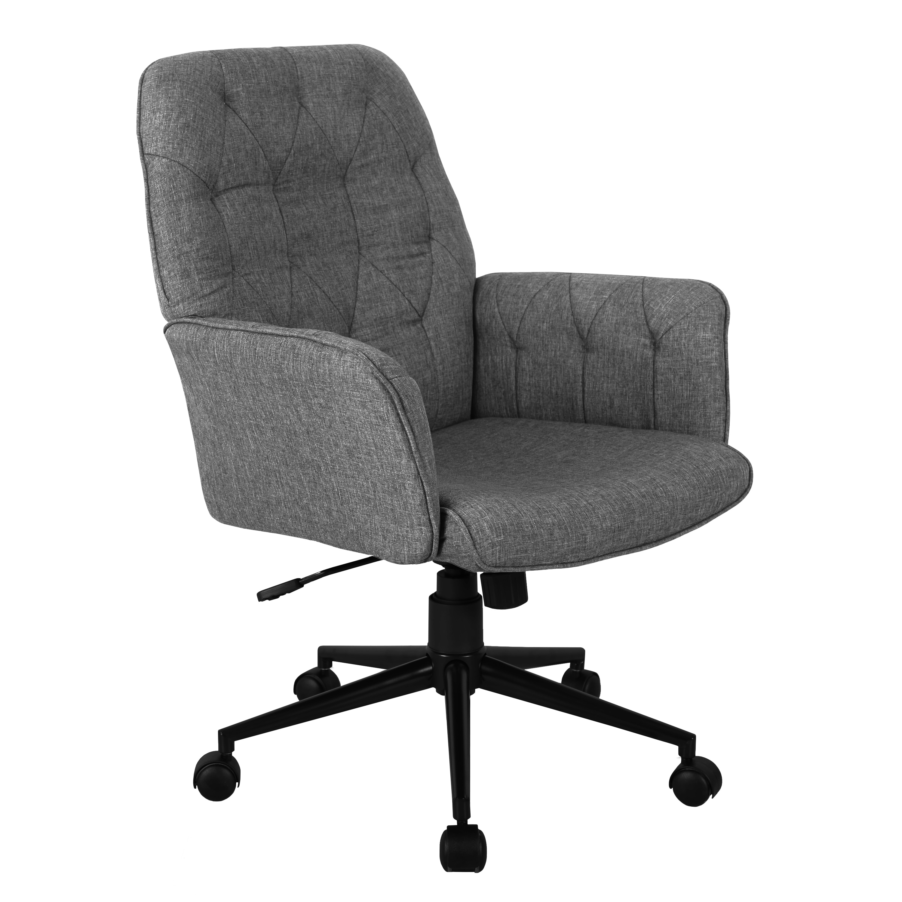 Grey button 2025 back office chair