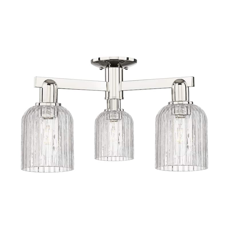 Innovations Lighting Downtown Urban - Bridal Veil - 3 Light 23" Semi-Flush Mount Light
