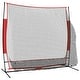 preview thumbnail 4 of 7, vidaXL Portable Baseball Net Black and Red 84.6"x42.1"x85" Polyester