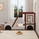 preview thumbnail 3 of 7, Car-shaped Frame Bed, Twin Size Toddler Floor Bed Fun Play Design Floor Bed Frame for Kids Boys Girls Low Profile Platform Bed