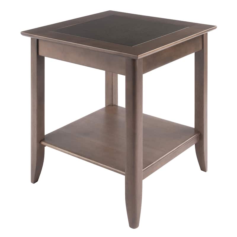 Santino Accent Table, Oyster Gray - 22.64 x 22.64 x 24.02 inches