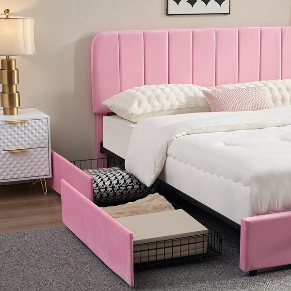 prime-roseさま専用ページ Homfa Upholstered Twin Size LED Bed Frame with Storage