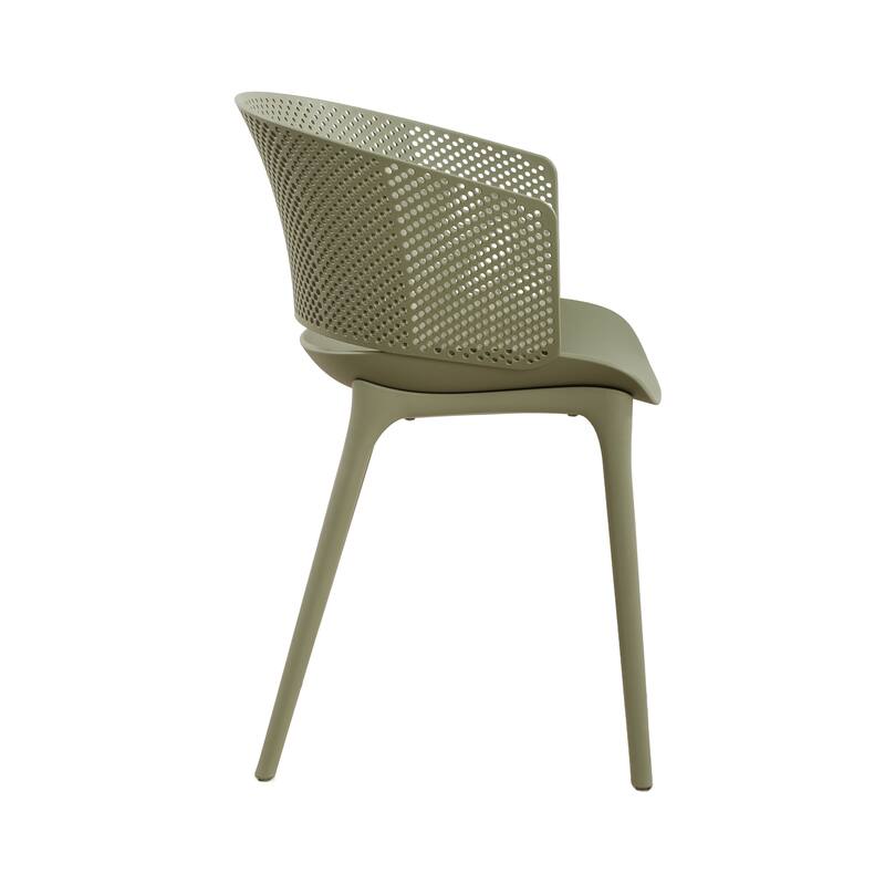 Christopher Knight Home - Gerald Modern Outdoor Plastic Dining Chair (Set of 2)