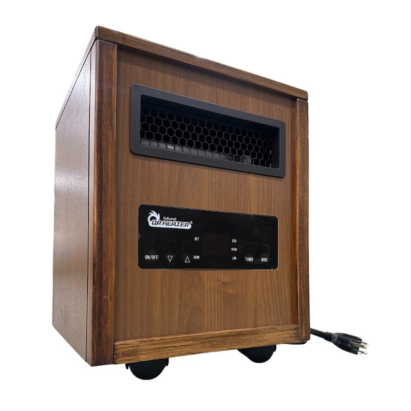 Indoor Infrared Space Heater With Remote Control, 1500W, Coffee
