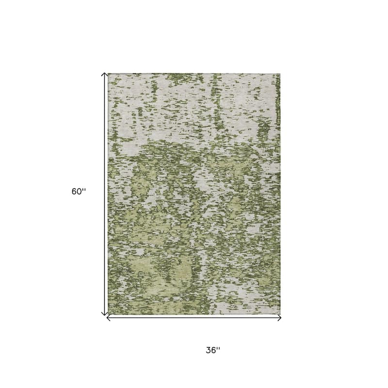HomeRoots Abstract Transitional Rectangle Outdoor Rug