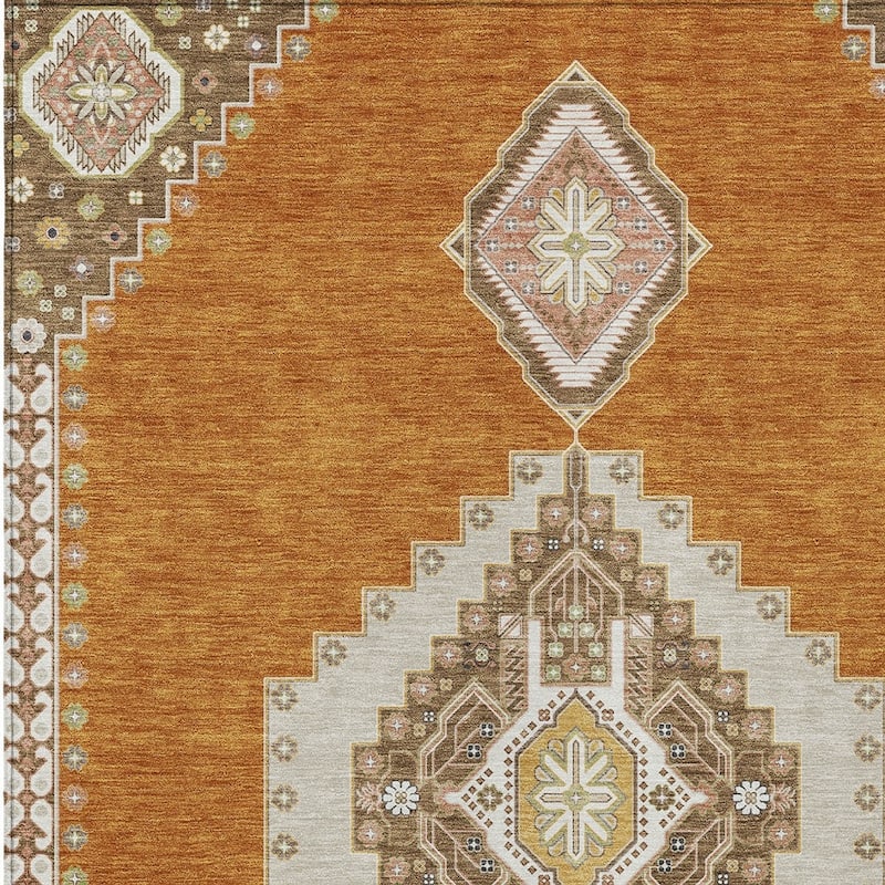 HomeRoots Oriental Traditional Rectangle Outdoor Rug