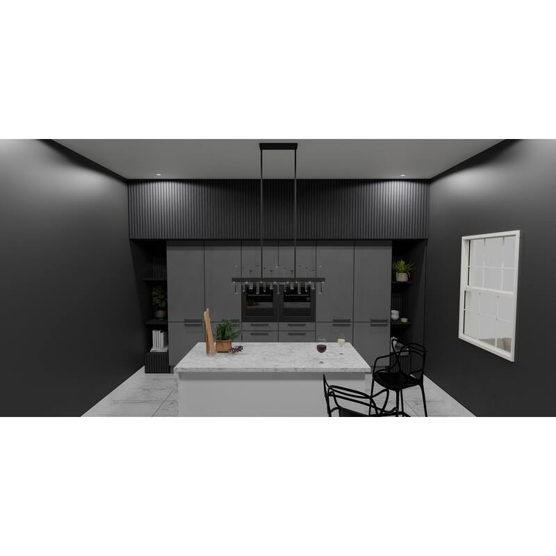 Regal Integrated LED Matte Black Island Light