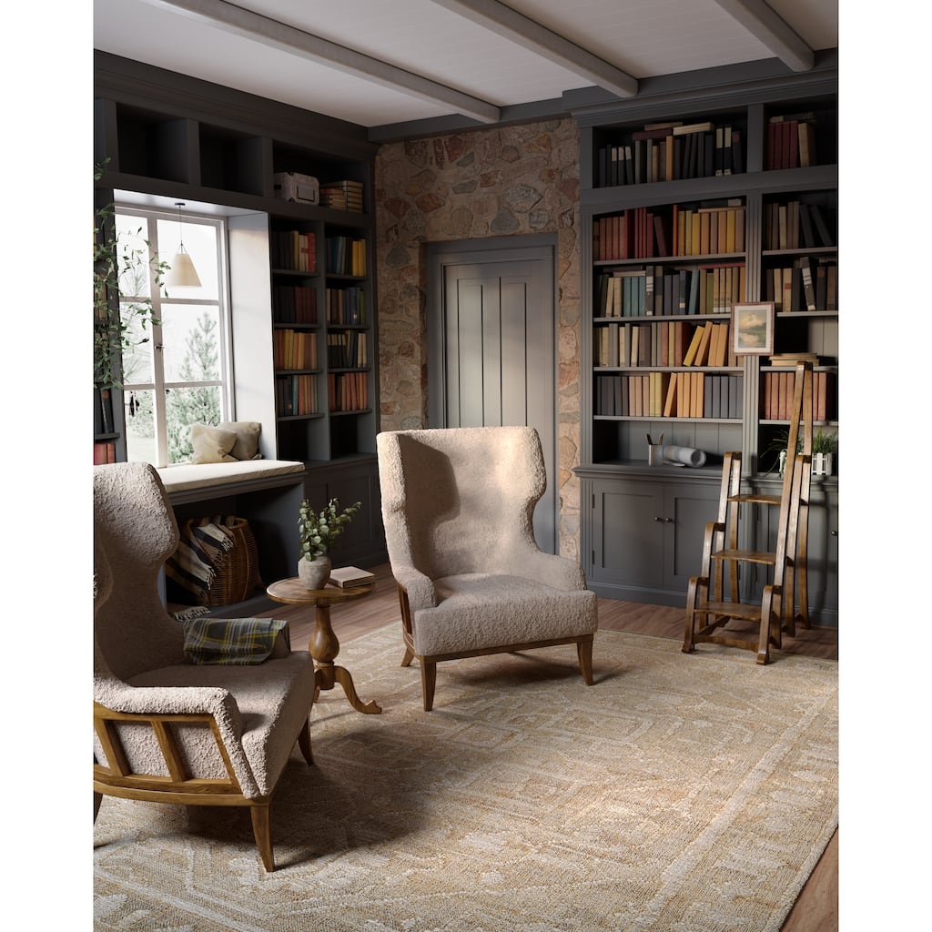 Momeni Nirvana Hand Woven Wool and Jute Medallion Area Rug.