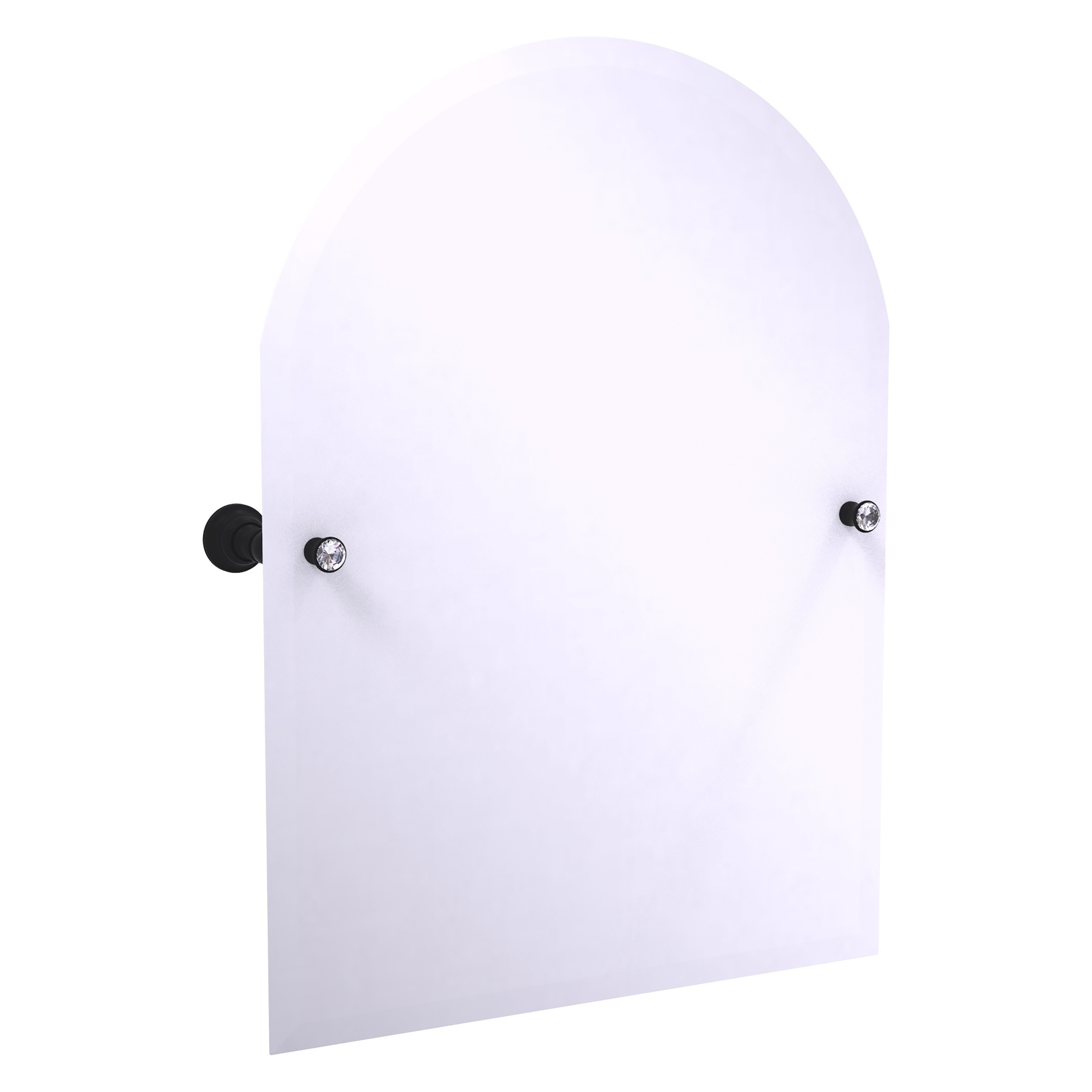 Allied Brass Carolina Crystal Collection Frameless Arched Top Tilt Mirror with Beveled Edge