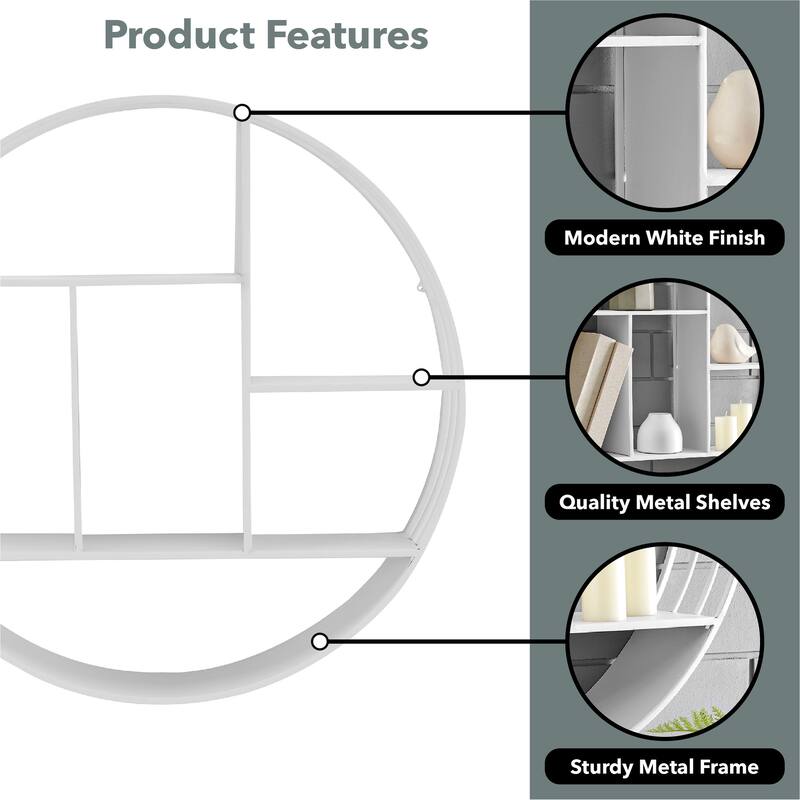 FirsTime & Co. Brody Industrial Circular 27.5-in. Metal Shelf