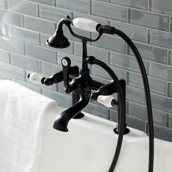 Auqa Vintage Deck Mount Clawfoot Tub Faucet - Overstock - 32402409