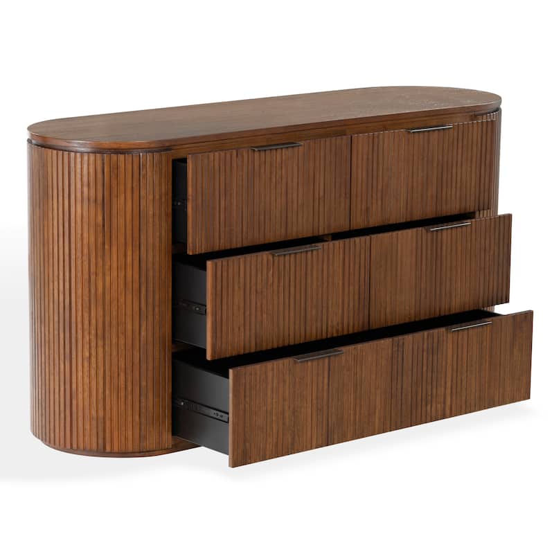 SAFAVIEH Couture Rikki Fluted 6-Drawer Wood Dresser