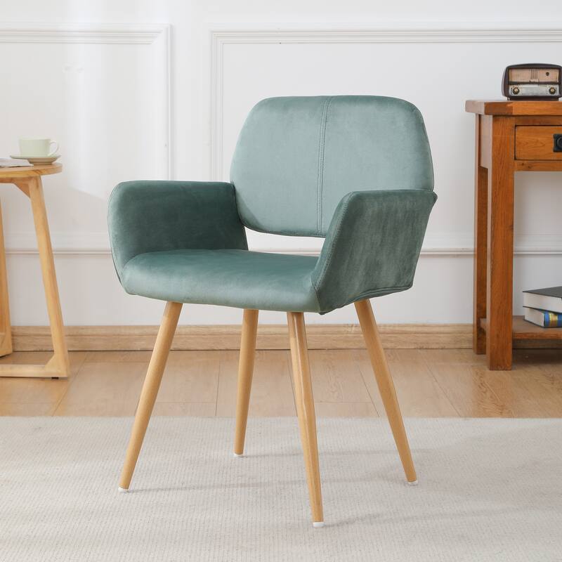Upholstered Side Dining Chair with Metal Leg