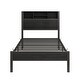 preview thumbnail 11 of 9, Twin Size Metal Platform Bed with Storage Headboard and Charging Station
