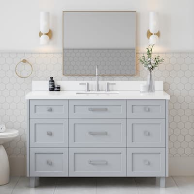 Ariel B55WQRVO Monroe 55" Free Standing Single Basin Vanity Set with