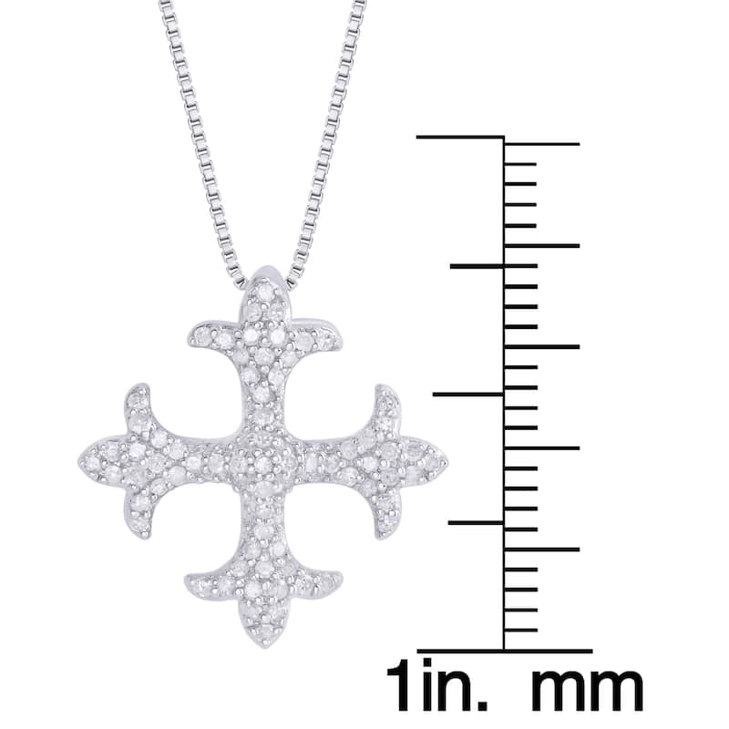 Victoria Townsend .925 Sterling Silver .34ct Diamond Cross Pendant