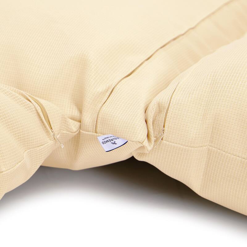 Egg Double Seat Cotton-filled Soft Swing Chair Cushion with Removable Cover, Weather-Resistant and Zipper for Indoor Outdoor