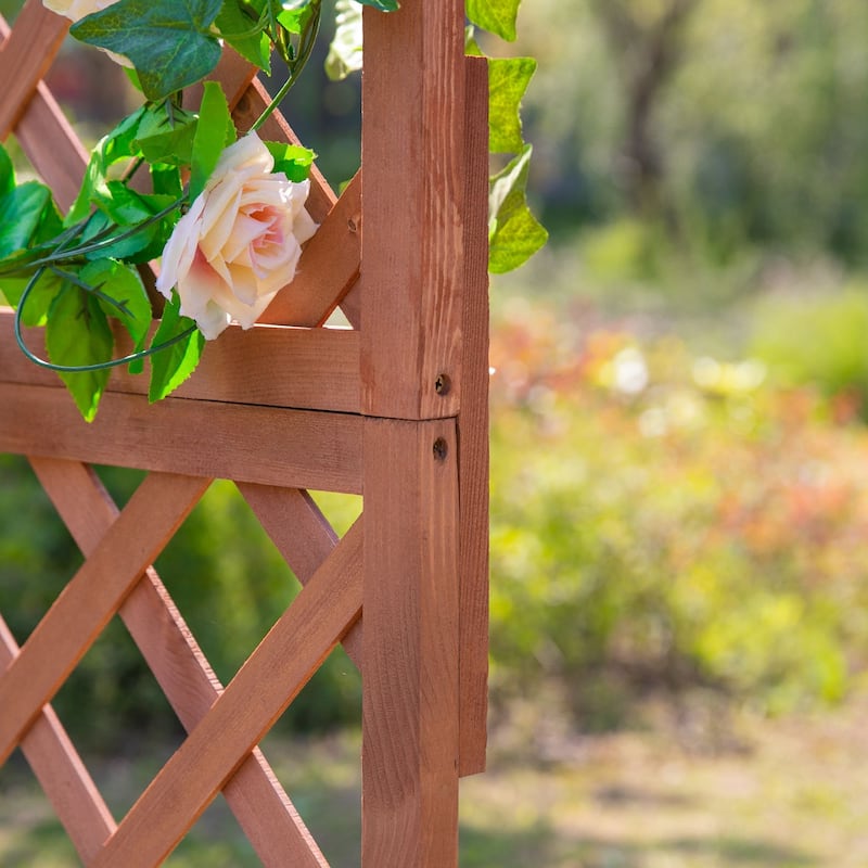 Outsunny Tall Planter Box with Trellis