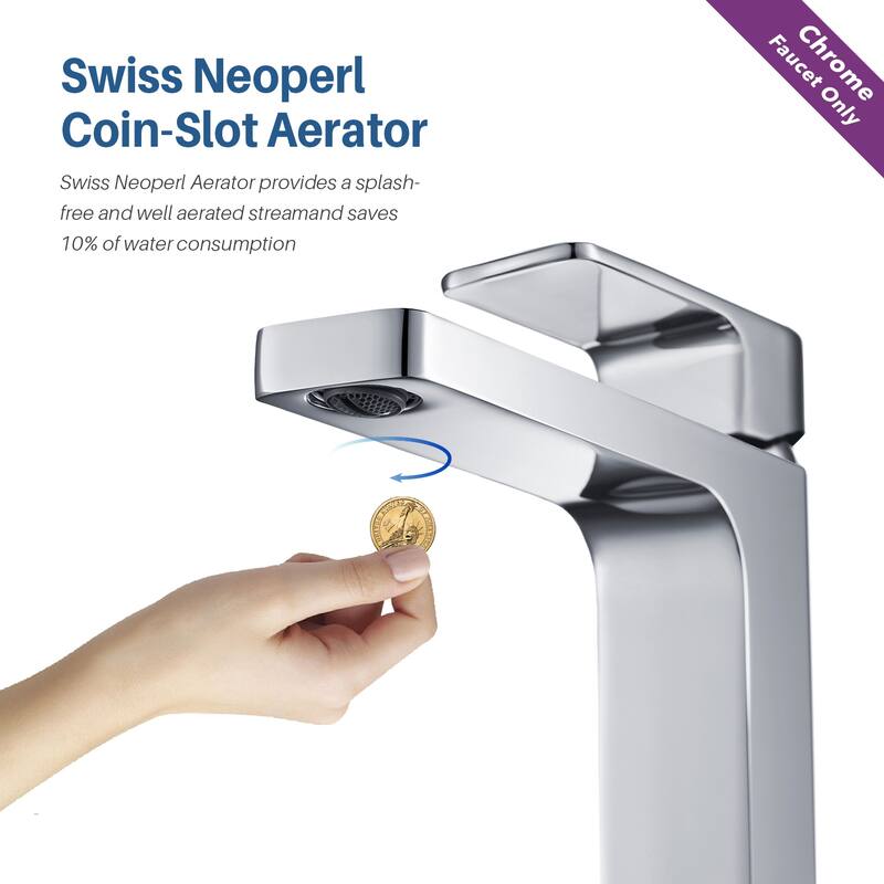 Solid Brass Lead-free Single-handle High Arc Bathroom Faucet