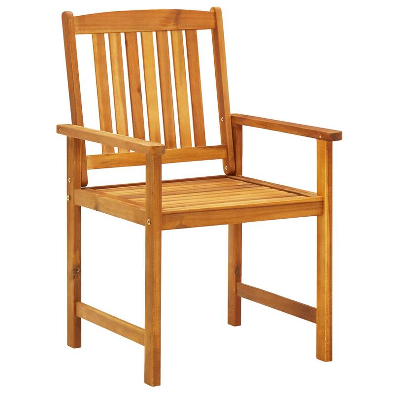 vidaXL Outdoor Dining Set Set of 3 Brown Solid Acacia Wood 2-Seater - 43.3 x 43.3 x 29.5