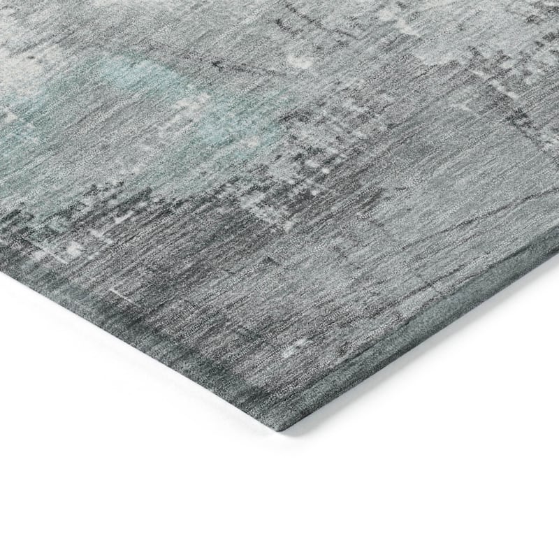HomeRoots Abstract Transitional Rectangle Outdoor Rug