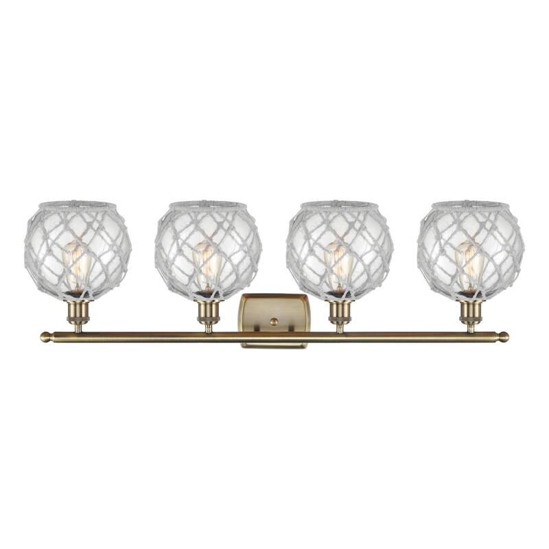 Innovations Lighting Endless Possibilities Ballston - Farmhouse Rope - 4 Light 38" Bath Vanity Light