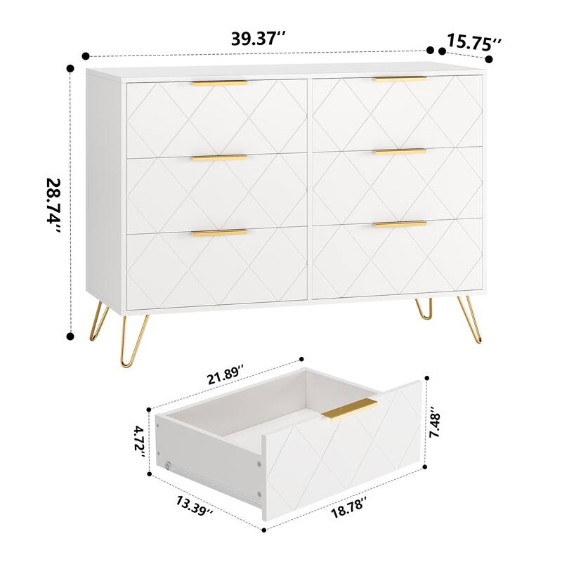 6 Drawer Dresser for Bedroom