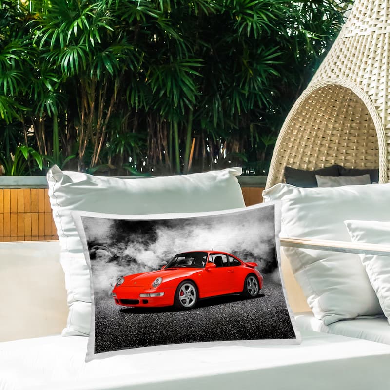 Stupell Bold Red Sports Car Printed Outdoor Throw Pillow Design by Mark Rogan