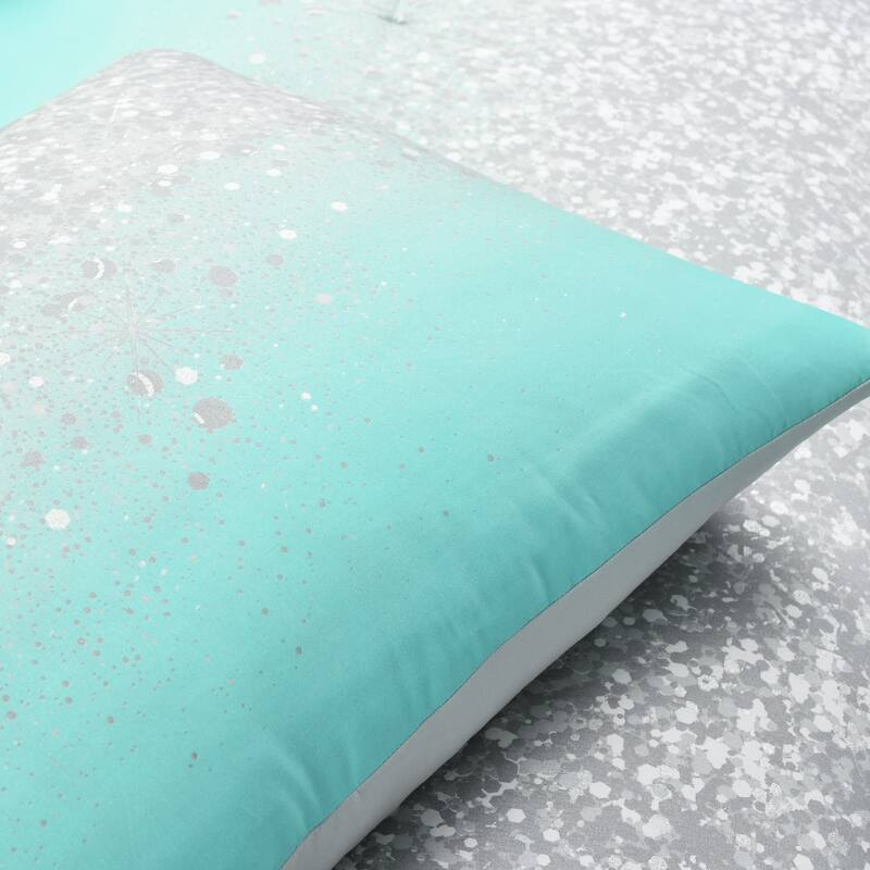 Lush Decor Glitter Ombre Metallic Print Comforter Set