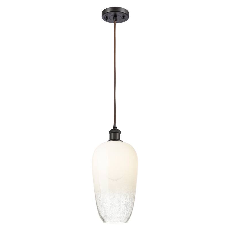 Innovations Lighting Endless Possibilities Ballston - Brookhaven Flute - 1 Light 7" Cord Hung Mini Pendant - Oil Rubbed Bronze/Opal