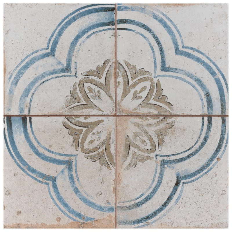 Merola Tile Kings Root Blossom 17-5/8" x 17-5/8" Ceramic Floor and Wall Tile