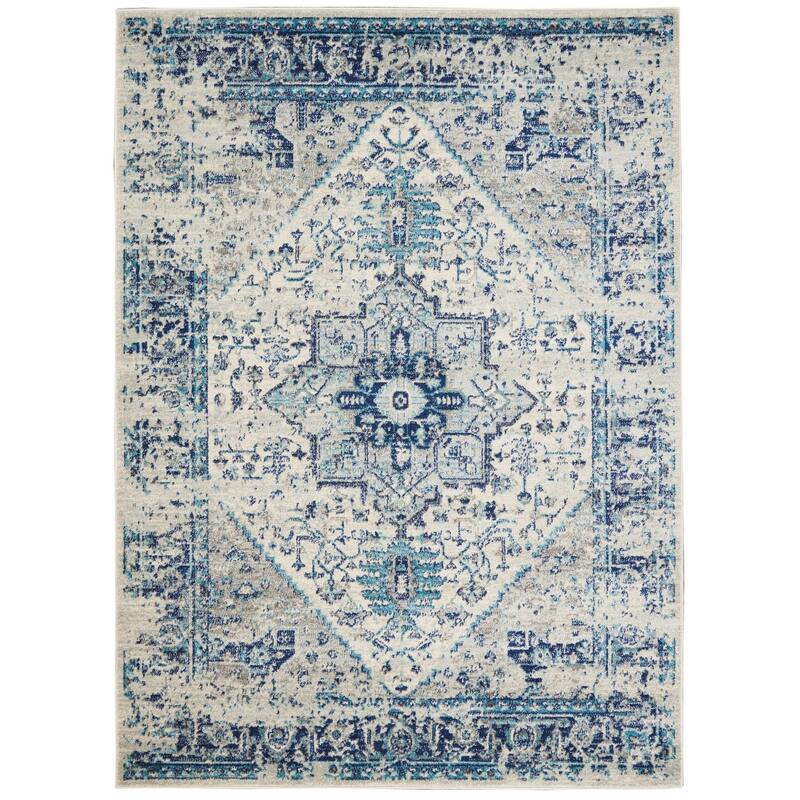 HomeRootsFloral Medallion Transitional Rectangle Area Rug - 72' X '48' X '0.5