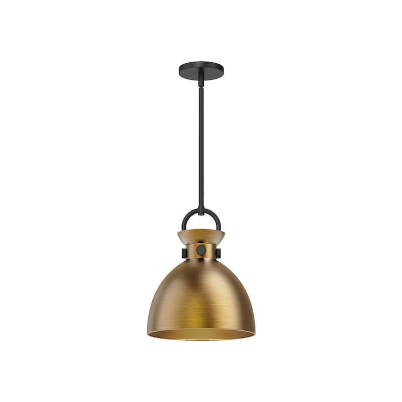 Alora Lighting PD411311 Waldo 11" Wide Pendant - Matte Black / Aged Gold
