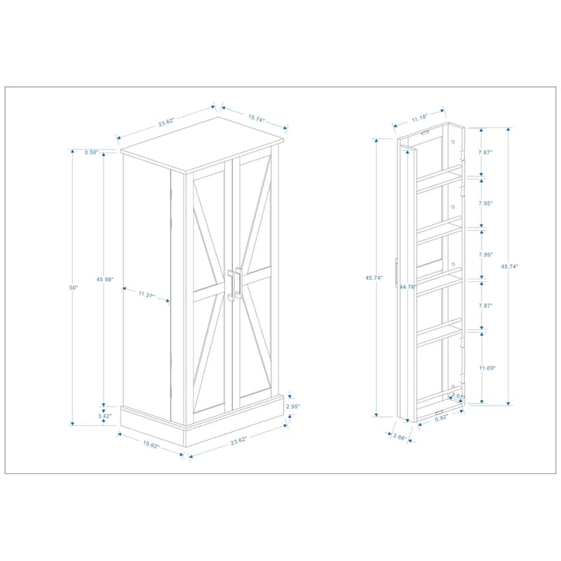 LED Kitchen Pantry Cabinet