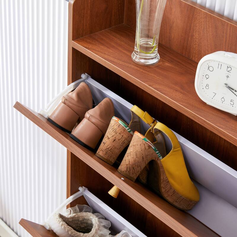 Rattan Shoe Storage Cabinet