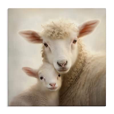 Stupell Lamb & Sheep Cuddles Canvas Wall Art Design By Heidi Kuntz