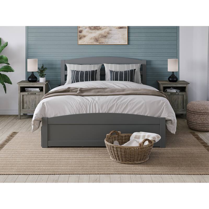 Warren Platform Bed with Footboard and 2 Storage Drawers