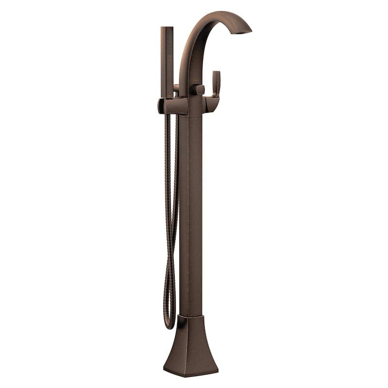 Moen Voss Floor Mounted Tub Filler with Riser and Built-In Diverter - - Oil Rubbed Bronze