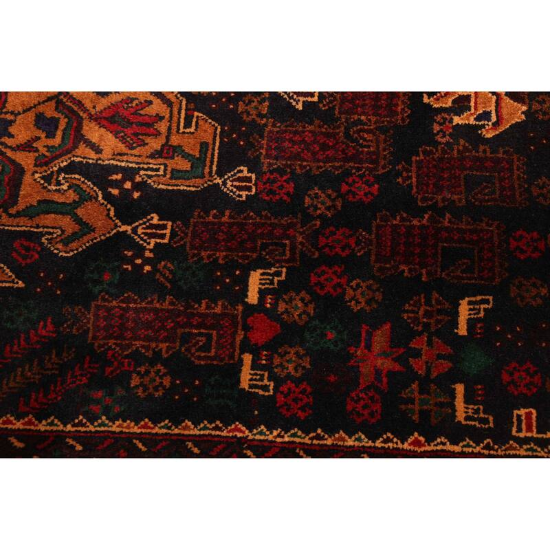 ECARPETGALLERY Hand-knotted Teimani Black Wool Rug - 3'9 x 6'4