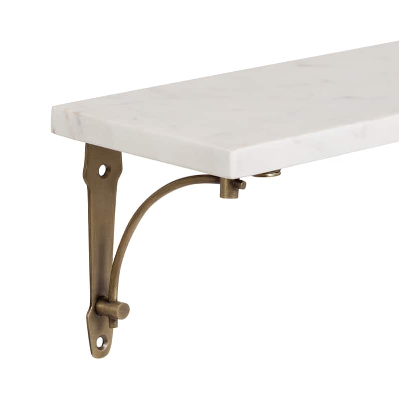 Kate and Laurel Hatley Marble Wall Shelf - 20"