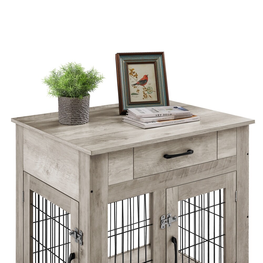 Dog crate with drawers sales